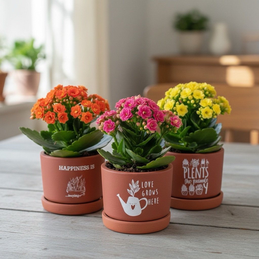 Clay Pots With Bottom Tray Printed