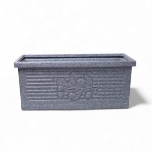 Nature & Science Flora 60 Rectangle Planter ( indoor & Outdoor ) Gray Stone