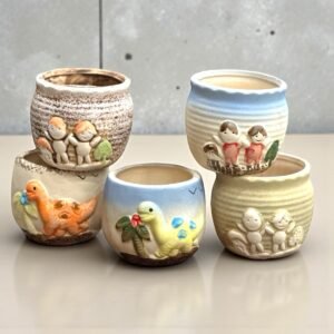 Mini Handcrafted Ceramic Sacculent Planter – 3 Inch