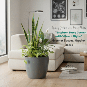 Premium Gloss Matt Finish Planter with Wheels