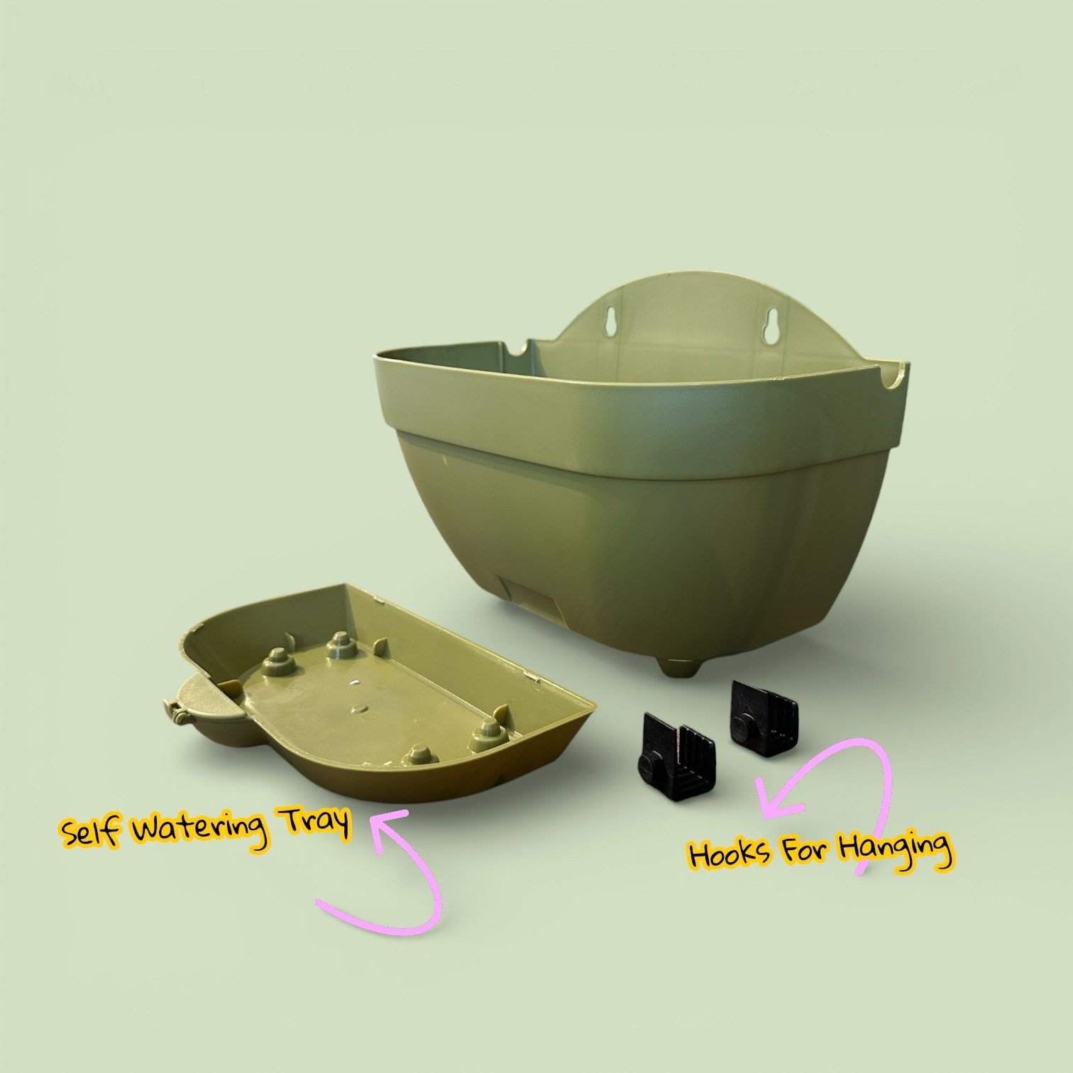 Wall Mounted Self-Watering Planter